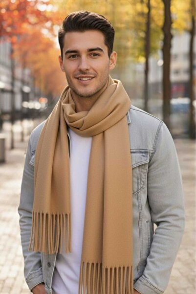 Trenderrs Unisex Soft Textured Tasseled Winter Boucle Scarf Shawl Set of 2