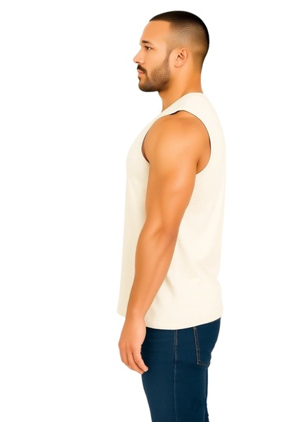 sngl Men's Oversize Zero Sleeve T-Shirt S-M-L-Xl-2Xl