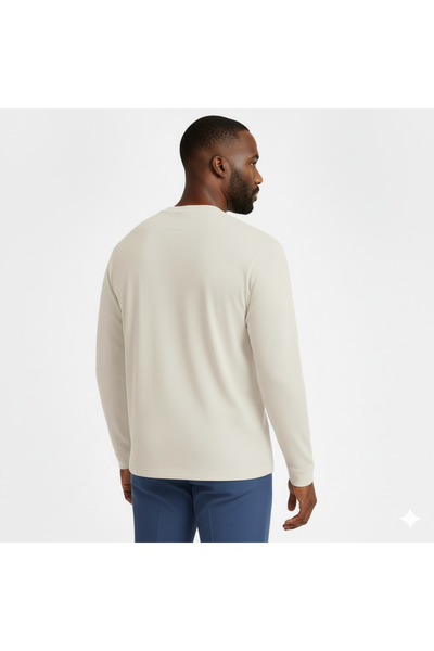 sngl Чоловічий довгий рукав інтерлок V-подібний комір Oversize Sweatshirt S-M-L-XL-2XL