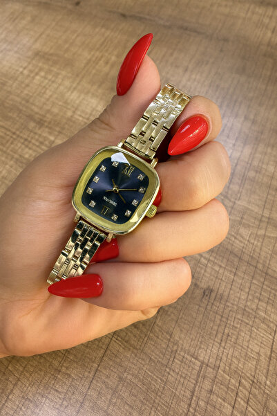 LOOQ Retro Cord Design Stylish Stone Dial Women's Wristwatch