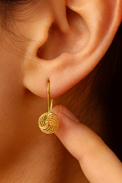 Çgk Çiğdem Gürel Kuyumculuk Yuvarlak Gül Altın Küpe