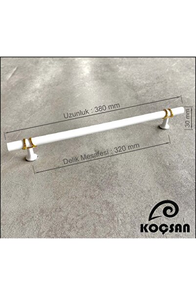 KOÇSAN Esin White 320 mm Handle Luxury Country Kitchen Furniture Cabinet Drawer Handle