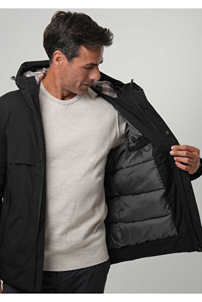 PIQUE Ανδρικό παλτό με κουκούλα Αδιάβροχο ανδρικό παλτό αντιανεμικό