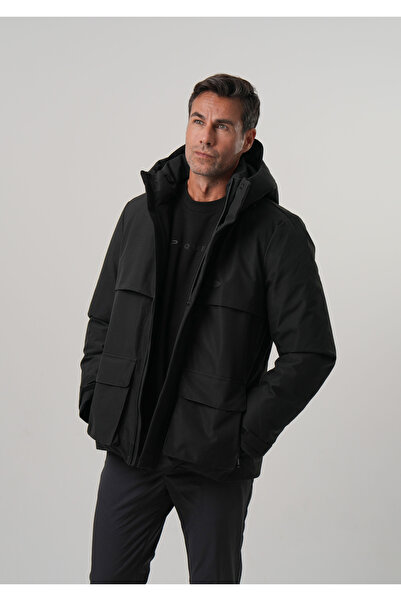 PIQUE Ανδρικό παλτό με κουκούλα Αδιάβροχο ανδρικό παλτό αντιανεμικό