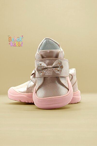 NİNO BEBE hakiki deri ortopedik taban ilk adım kurdeleli kız bebek ayakkabısı