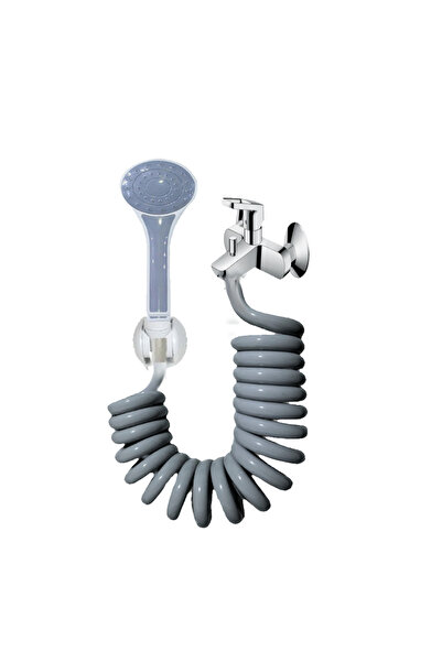 PLASYAY Spiral Duş Hortumu Ve Seti 3.5 Metre Özel Gri