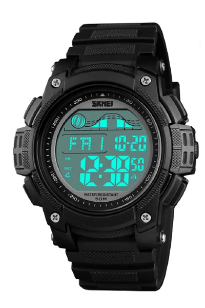 Skmei 1372 Alarmlı, Kronometreli, Siyah Erkek Kol Saati