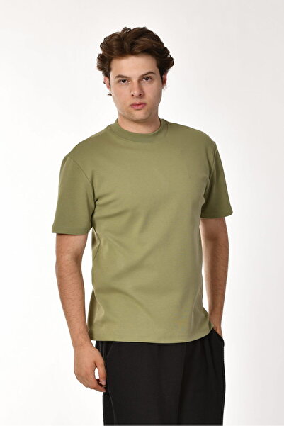 Zegy okrugla kragna Muška majica kratkih rukava - zelena