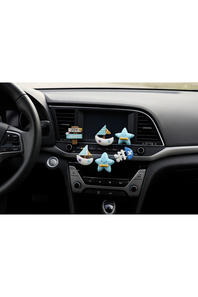 Çiçek Antalya مجموعة مختلطة من 4 قطع لتزيين مكيف الهواء داخل السيارة بتصميم بحري