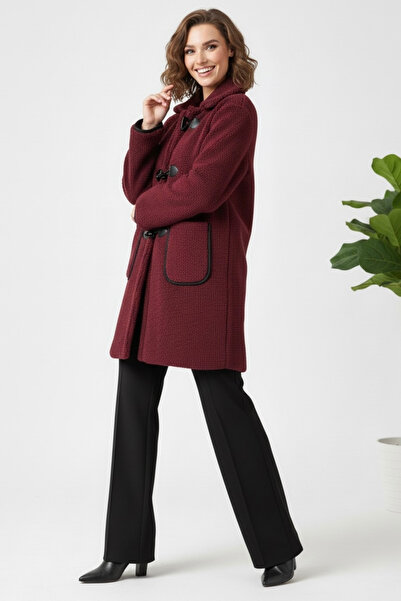 hiramir Peluş Rahat Kalıp Mont Bordo KS2506