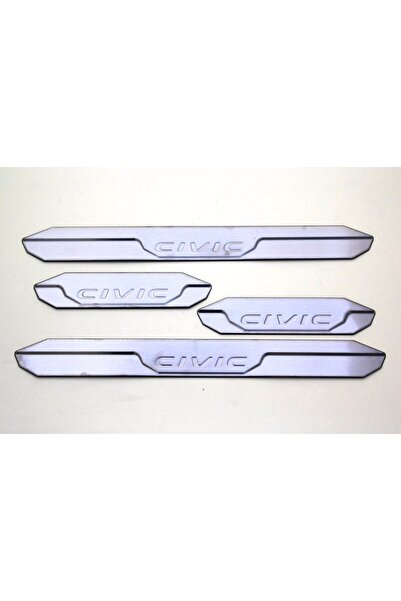 Genel Markalar Otomotiv Honda Cıvıc 2012-2015 Uyumlu  Fb-7 Kasa Krom Kapı Eşiği 4 Parça Paslanmaz Çelik