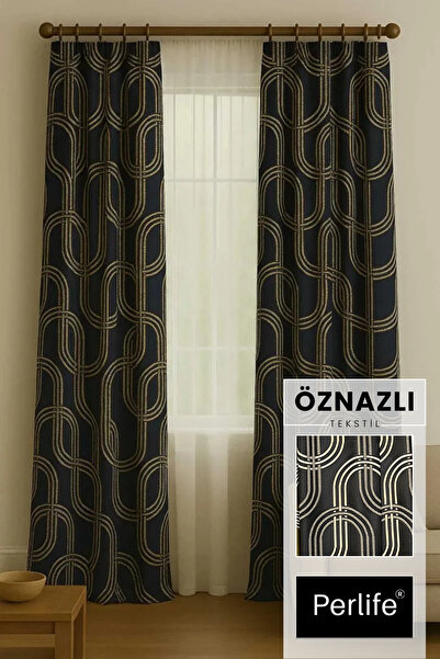 Taç ÖzelTasarım Ağır Gramajlı Ramforce Lüx Fon Perde (Pilesiz Düz Dikim Korni...