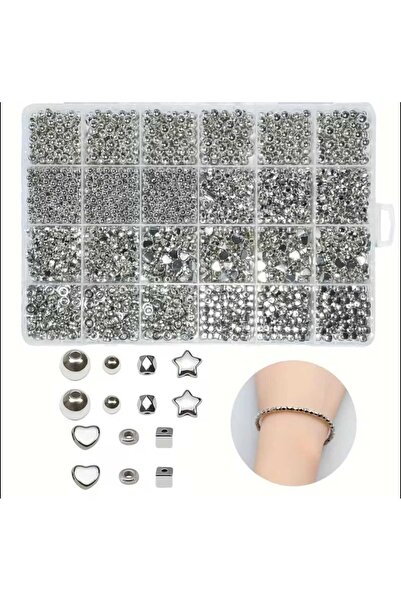 yiğit aksesuar Γιγαντιαία ασημένια πλαστικά στρογγυλά και σχηματισμένα ενδιάμεσα στοιχεία για την κατασκευή κοσμημάτων με χάντρες και κολιέ