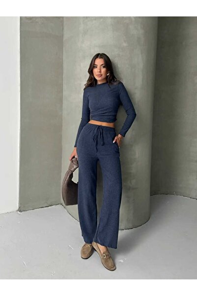 albaroda Set de pantaloni cu mâneci lungi și pantaloni largi pentru femei