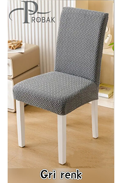 probak Sandalye Kılıfı, Sandalye Örtüsü, Lastikli,likralı Yıkanabılır 6Adet sandalye örtüsü