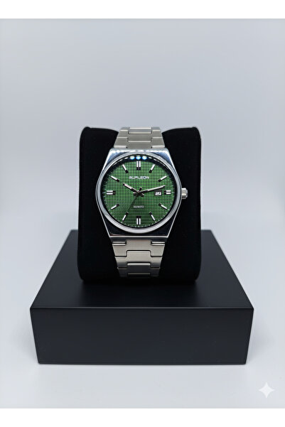 Goldwatches Tıssot powermatic Gümüş içi Yeşil Model Çelik Takvimli Fosforlu G...