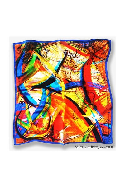 Galiga Compass %100 Ipek Fular 55x55cm