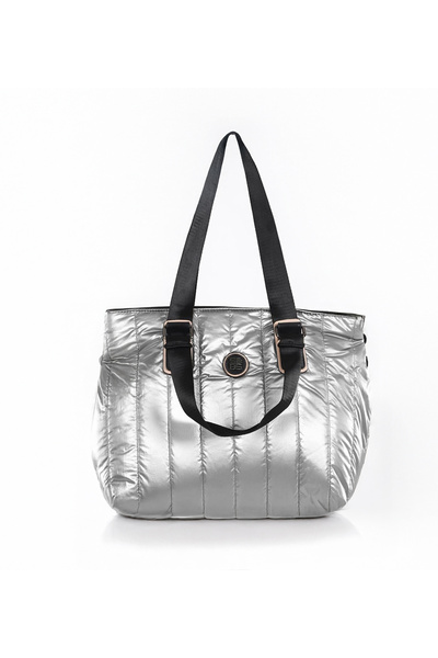 westbag Shebella Gümüş Günlük Kadın Paraşüt Kumaş Şişme Omuz Çanta