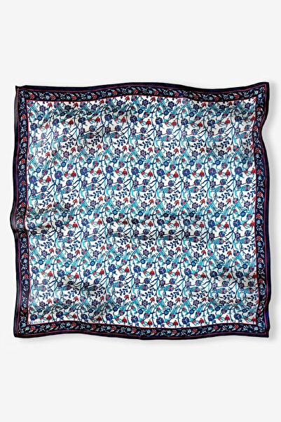 Galiga Lale Desen %100 İpek Fular 55x55cm 'Art on Silk'