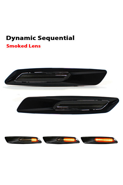 Choice Dynamic Smoked Car Led Side Marker Flowing Water Flicker Turn Light for BMW 1series E81 E81 E82 E87