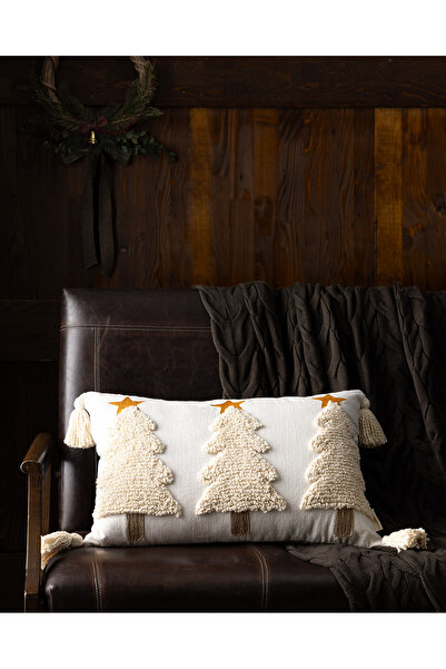 Madame Coco Cluny Kissenbezug aus Baumwolle – Ecru/Terrakotta – 40 x 60 cm