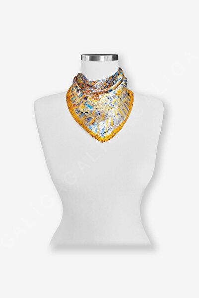 Galiga Van Gogh-the Sower" %100 Ipek Fular 55x55cm 'art On Silk'