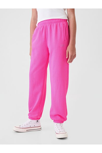 GAP Kız Çocuk Pembe Gap Logo Jogger Eşofman Altı
