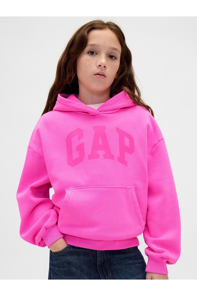 GAP Kız Çocuk Pembe Gap Logo Sweatshirt