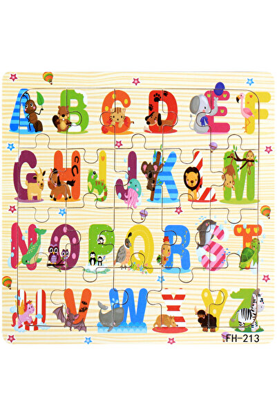 Choice FH-213 20piece Wooden Puzzle Cartoon Animals Car Letter Number Pattern...