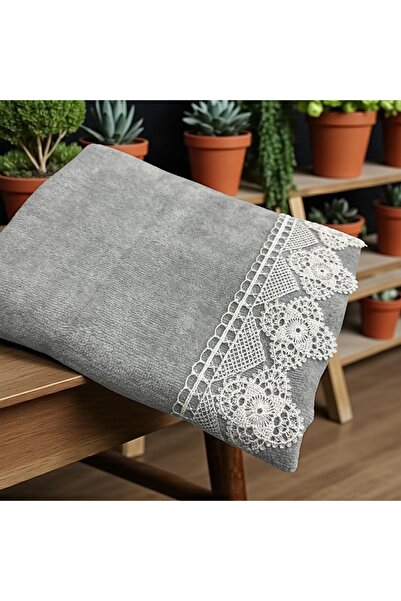 Çeyiz Bahçesi Весільний сад Османська вишивка голкою оксамитовий рушник сірий