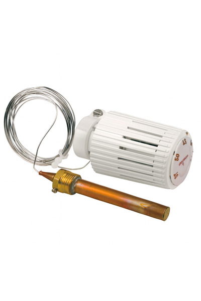 GIACOMINI Cap termostatic R462LX021, filet exterior 1/2", cu senzor la distanță, alamă, reglabil