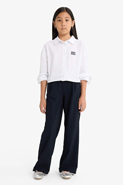 DeFacto Kız Çocuk Straight Wide Geniş Bol Paça Pantolon F2432A825AU