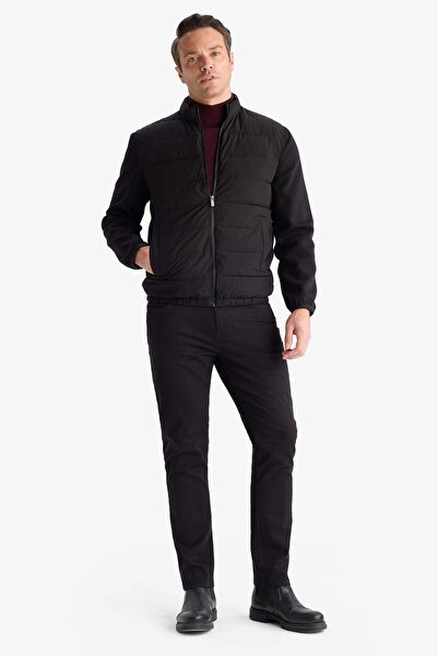 DeFacto Su Geçirmez Rüzgar Geçirmez Slim Fit Dar Kesim Astarlı Fermuarlı Cepli Mont D7532AX25SP