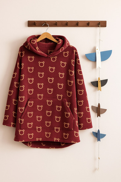 Mulberry Çocuk Giyilebilir Battaniye Wellsoft Unisex Oversize