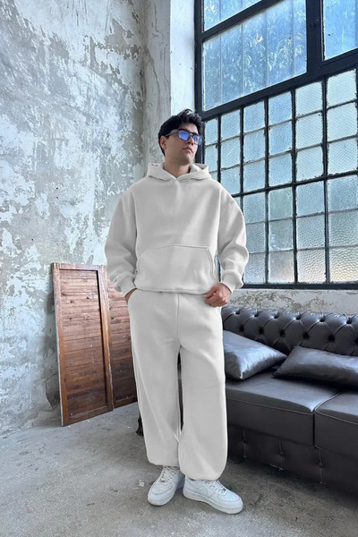 CMZ COLLECTİON Σετ φόρμας Unisex με φαρδιά γραμμή και 3 κλωστές, Oversize |  ...