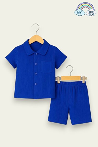 My Kids Wear Pocket Detailed Boy's Shorts Set 11953
