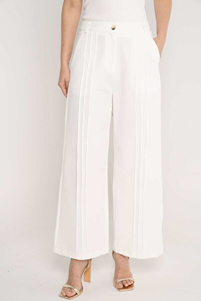 Nichii Women's Wide-Leg High-Waisted Solid Long Pants