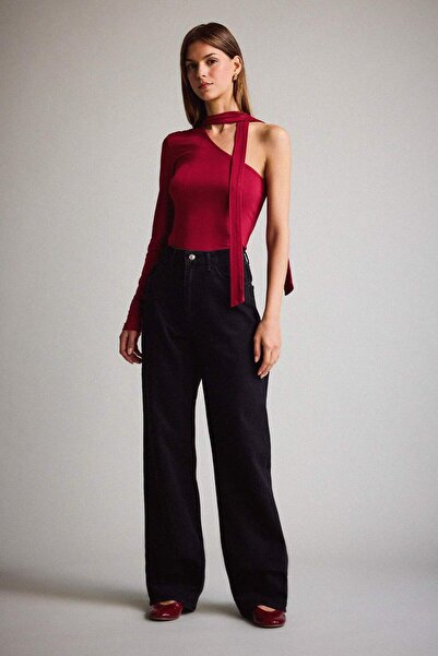 DeFacto Ίσιο φαρδύ ψηλόμεσο μακρύ τζιν παντελόνι F5788AX25AU