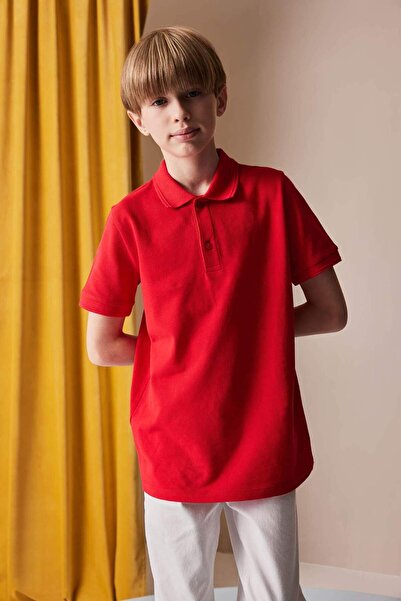 DeFacto Boy's Pique Short Sleeve Basic Polo T-Shirt K1689A623Sm