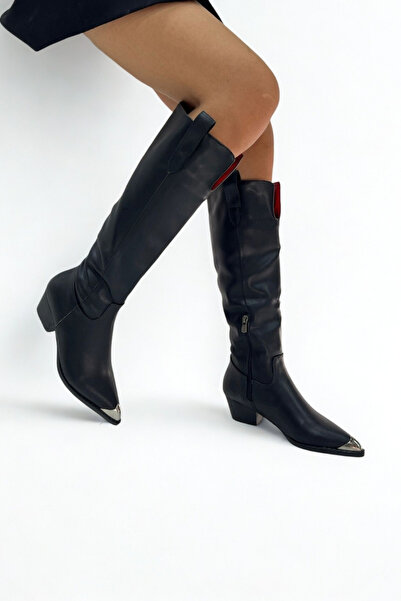 inizio Siyah Western Kadın Çizme GD033