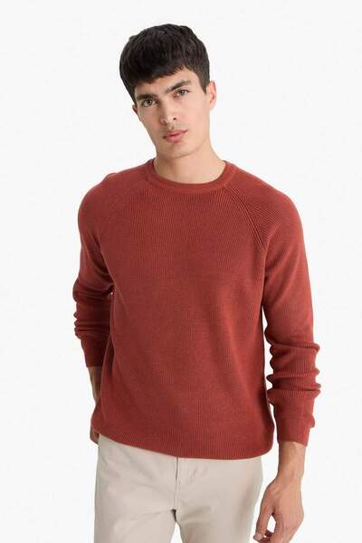 DeFacto Standard Fit Crew Neck Sweater Sweater A8458Ax24Wn