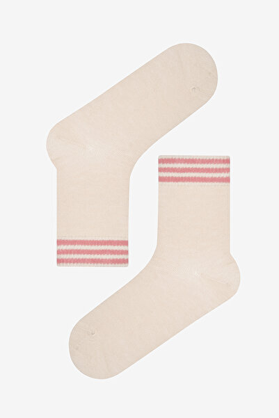 Penti Triple Stripe 3-Piece Green Pink Toe Seamless Socks