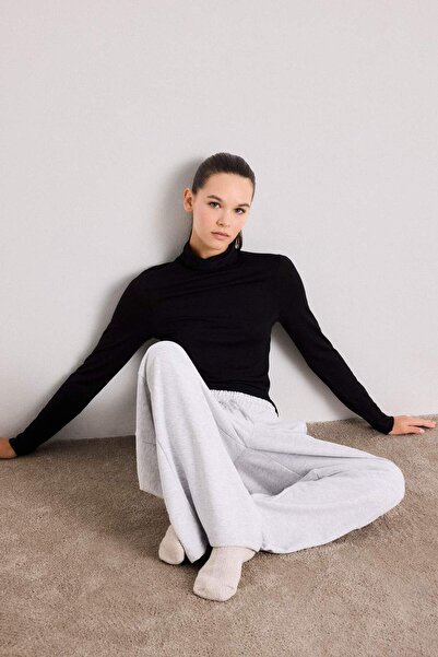 DeFacto Modal Cashmere Soft Textured Turtleneck Long Sleeve Top-Fall in Love F3167Ax25Au