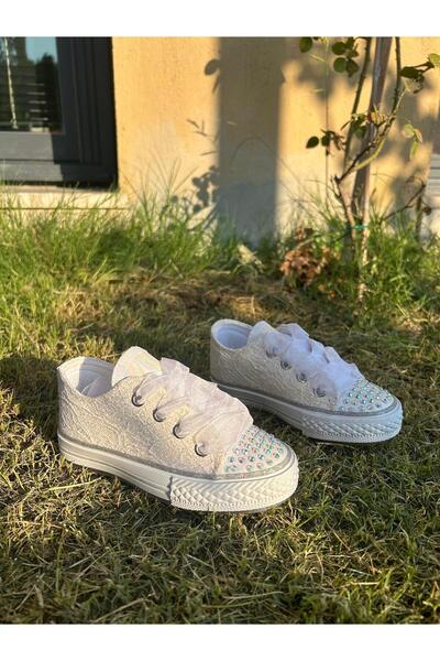 Scarpe Magiche Beyaz Kız Çocuğu Ayakkabısı Işıklı