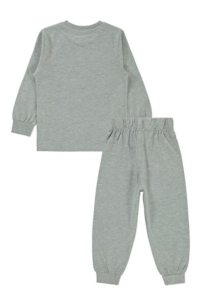 Düt Düt Printed 2-5 Years Old Pajama Set - Gray 3-4 Years Old