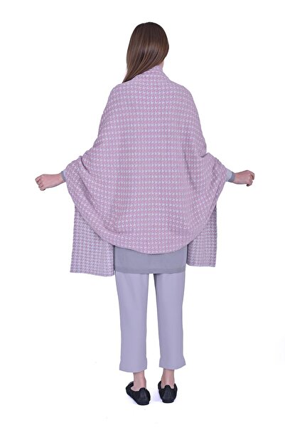 Invee Tüylü Yelek Pelerin GRİ