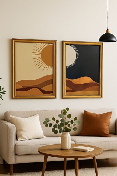 BuzzDesigns Güneş Ay Manzara Tablosu