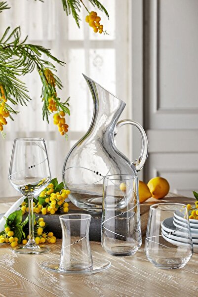 DECOSTYLE Paşabahçe Cam Bardak Seti Elegance 61 Parça 12 Kişilik