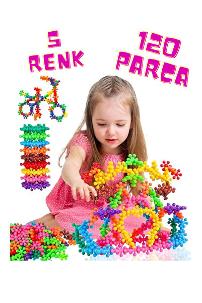 Fast Story Molekül Eğitici Yaratıcı Oyuncak Kar Tanesi Yapı Taşları 5 Renk 120 Parça Stem Eğitimi Uyumlu