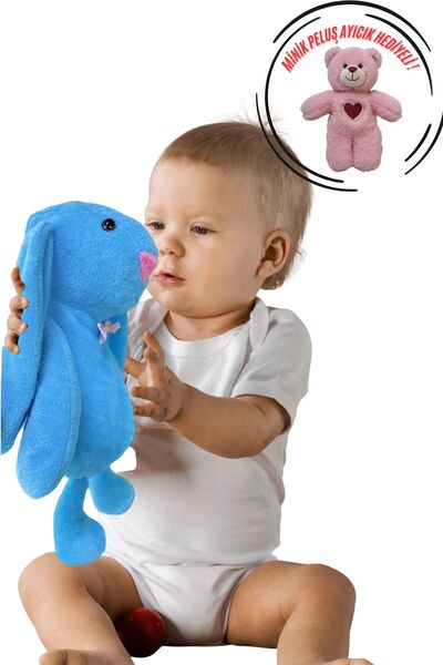 Solemia Ayıcık Hediyeli ! Oyun ve Uyku Arkadaşım Sevimli Uzun Kulak Bunny Pel...